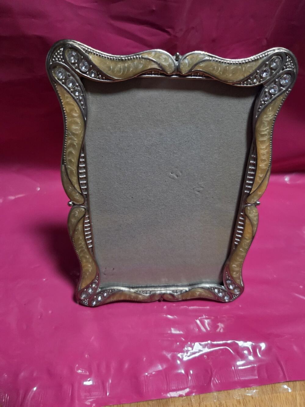 Sheffield Home Ivory Enamel W/Sparkling Rhinestones 5x7 Picture Frame